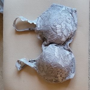 Soma Intimates 34D Silvery Grey Lace Bra